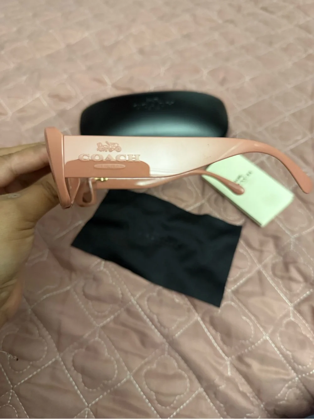 Coach Faded Orange Narrow Rectangle Sunglasses